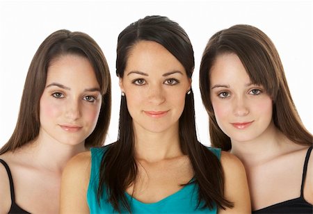 simsearch:400-05734883,k - Studio Portrait Of Three Young Women Stock Photo - Budget Royalty-Free & Subscription, Code: 400-05734876