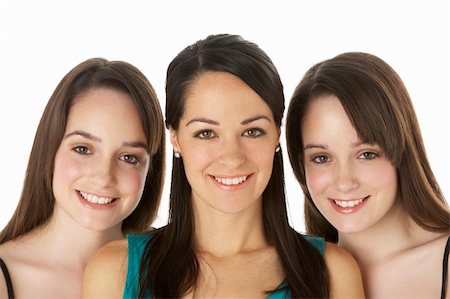 simsearch:400-05734883,k - Studio Portrait Of Three Young Women Stock Photo - Budget Royalty-Free & Subscription, Code: 400-05734877