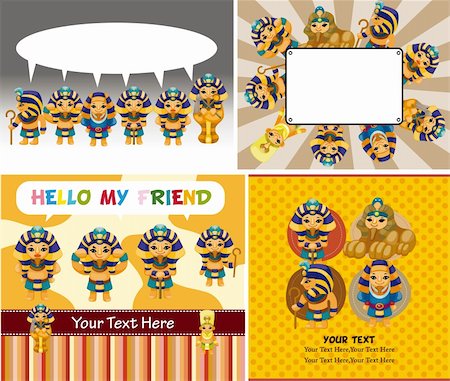 cartoon pharaoh card Stock Photo - Budget Royalty-Free & Subscription, Code: 400-05736155