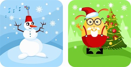 simsearch:400-04048124,k - vector illustration of a christmas card Stock Photo - Budget Royalty-Free & Subscription, Code: 400-05736980