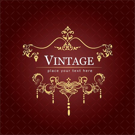 royal banner - Invitation vintage card. Wedding or Valentine`s Day. Vector illustration Stock Photo - Budget Royalty-Free & Subscription, Code: 400-05737124