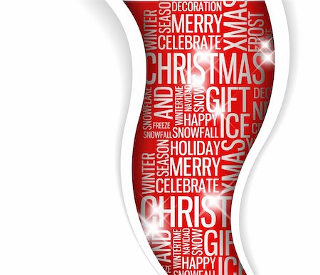 simsearch:400-08302730,k - Vector Abstract Christmas card - season words on red  background Fotografie stock - Microstock e Abbonamento, Codice: 400-05737338