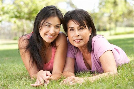 simsearch:400-05736759,k - Senior Woman With Adult Daughter In Park Stock Photo - Budget Royalty-Free & Subscription, Code: 400-05737811