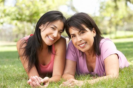 simsearch:400-05736759,k - Senior Woman With Adult Daughter In Park Stock Photo - Budget Royalty-Free & Subscription, Code: 400-05737812