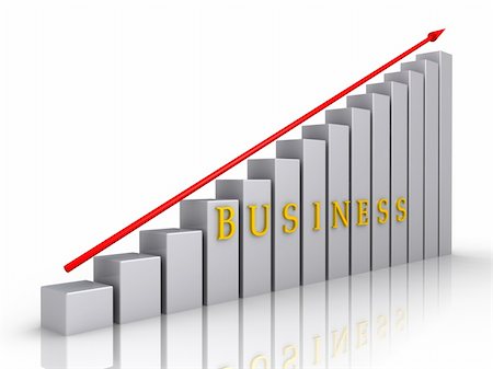 simsearch:400-05920323,k - Grey chart with red arrow and the word business Stock Photo - Budget Royalty-Free & Subscription, Code: 400-05737881