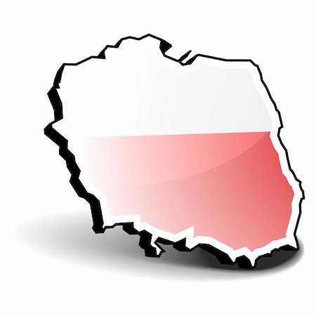 extruded - 3D illustration of Poland with flag, eps8 vector Stock Photo - Budget Royalty-Free & Subscription, Code: 400-05738144