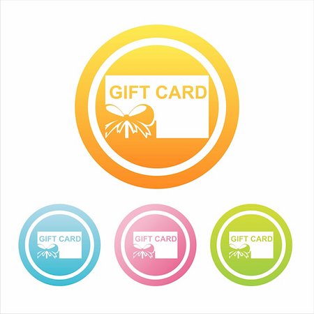 simsearch:400-05725983,k - set of 4 colorful gift cards signs Foto de stock - Royalty-Free Super Valor e Assinatura, Número: 400-05738234