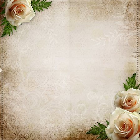 roses border designs - vintage beautiful wedding background Stock Photo - Budget Royalty-Free & Subscription, Code: 400-05738415