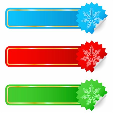 Colored labels selling the new year.  Illustration on white background for design Stock Photo - Budget Royalty-Free & Subscription, Code: 400-05738475