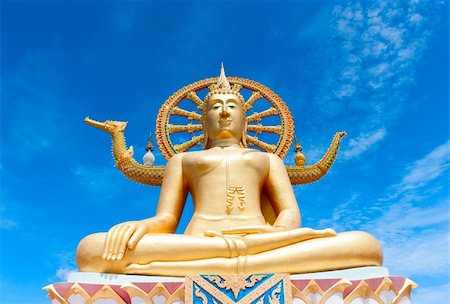 Statue of Buddha in Thailand, island Koh Samui Stock Photo - Budget Royalty-Free & Subscription, Code: 400-05738606
