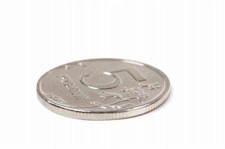 Coin with a face value of five rubles Stock Photo - Budget Royalty-Free & Subscription, Code: 400-05738783