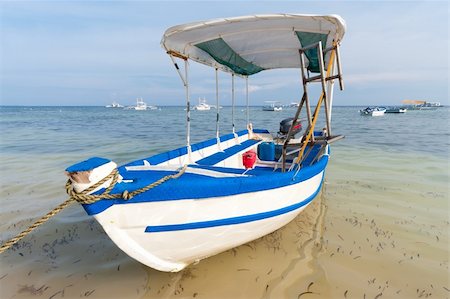 motorboat for transporting divers on a tropical beach Stock Photo - Budget Royalty-Free & Subscription, Code: 400-05738853