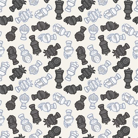 rook (chess piece) - cartoon chess seamless pattern Stock Photo - Budget Royalty-Free & Subscription, Code: 400-05739177