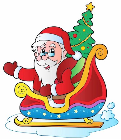 simsearch:400-05693542,k - Christmas Santa Claus 6 - vector illustration. Photographie de stock - Aubaine LD & Abonnement, Code: 400-05739195