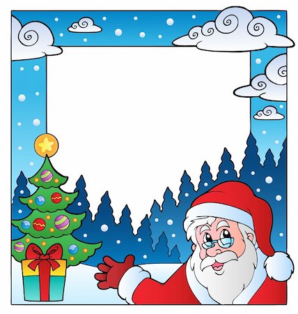 simsearch:400-04142095,k - Christmas theme frame 1 - vector illustration. Foto de stock - Super Valor sin royalties y Suscripción, Código: 400-05739196