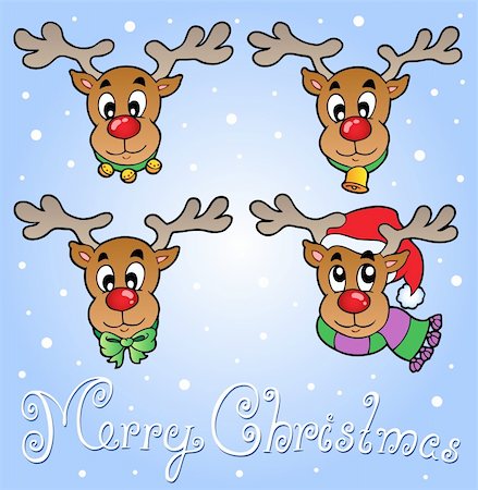 simsearch:400-04240953,k - Christmas theme greeting card 6 - vector illustration. Foto de stock - Super Valor sin royalties y Suscripción, Código: 400-05739199