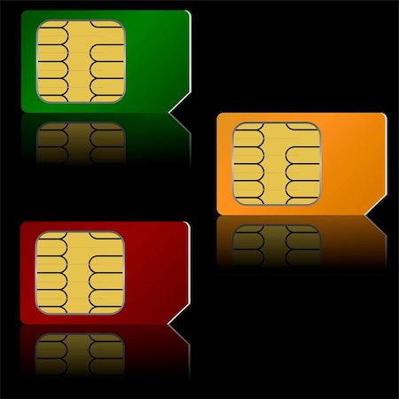 sim card - Set vector SIM cards. Stock Photo - Budget Royalty-Free & Subscription, Code: 400-05739249