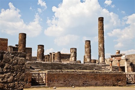 pompeii - Detail of Pompeii site. The city of was destroyed and completely buried during a long catastrophic eruption of the volcano Mount Vesuvius Stock Photo - Budget Royalty-Free & Subscription, Code: 400-05739259