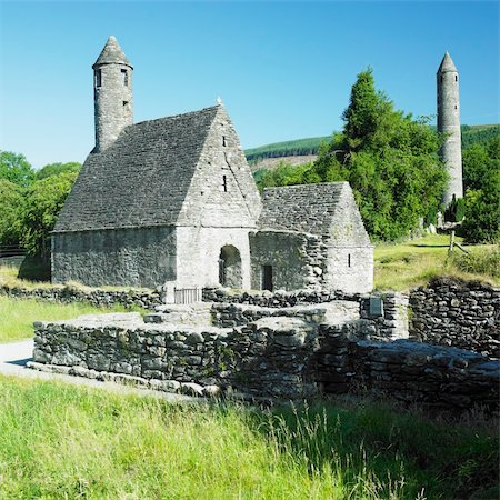 simsearch:400-05899180,k - St. Kevin´s Monastery, Glendalough, County Wicklow, Ireland Foto de stock - Royalty-Free Super Valor e Assinatura, Número: 400-05739353