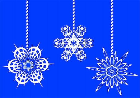 simsearch:400-07256607,k - Vector image of white snowflakes on a blue background Stock Photo - Budget Royalty-Free & Subscription, Code: 400-05739401