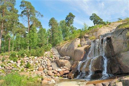 finland landmark - Falls in the landscape park Sapokka in Kotka, Finland Stock Photo - Budget Royalty-Free & Subscription, Code: 400-05739503