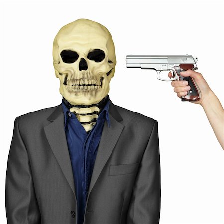 shooting the head with the hand - We win by any methods death Stock Photo - Budget Royalty-Free & Subscription, Code: 400-05739713