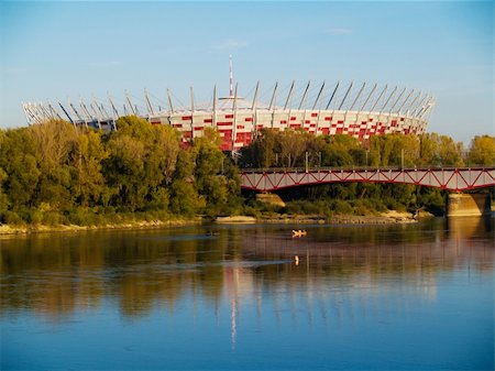 euro 2012 stadium on Vistula river, Warsaw, Poland Stock Photo - Budget Royalty-Free & Subscription, Code: 400-05730080