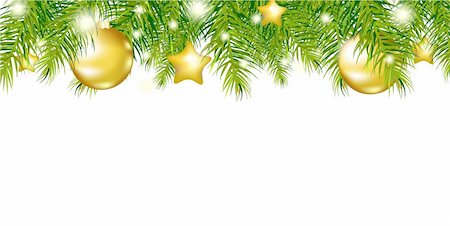 Green New Year Garland, Isolated On White Background, Vector Illustration Stock Photo - Budget Royalty-Free & Subscription, Code: 400-05730153