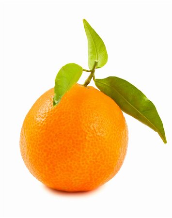 simsearch:400-05046087,k - Ripe tangerine isolated on a white background Stockbilder - Microstock & Abonnement, Bildnummer: 400-05730434