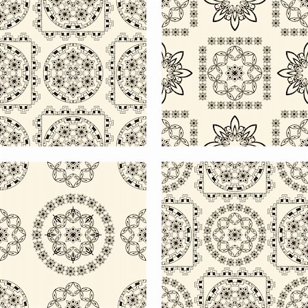 simsearch:400-04852340,k - vector set of seamless vintage patterns Photographie de stock - Aubaine LD & Abonnement, Code: 400-05730430