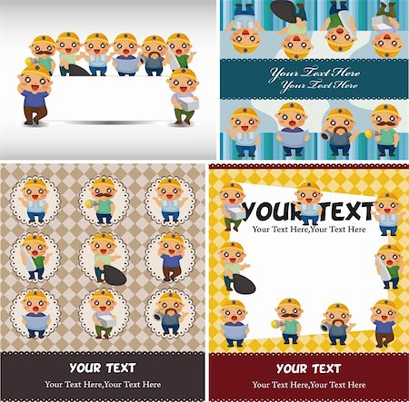 cartoon worker card Stock Photo - Budget Royalty-Free & Subscription, Code: 400-05730535