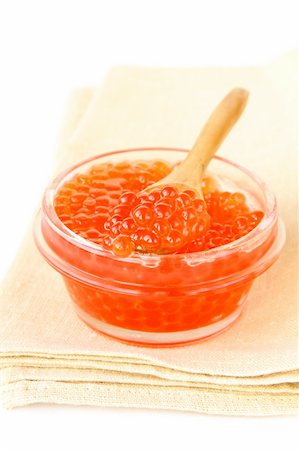 fish red spoon - Fresh red caviar with spoon Stock Photo - Budget Royalty-Free & Subscription, Code: 400-05730736