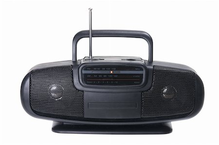 stereo - Portable Radio on White Background Stock Photo - Budget Royalty-Free & Subscription, Code: 400-05731400