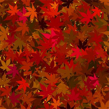 Colorful Fall Maples Leaves Seamless Tile Background Illustration Stock Photo - Budget Royalty-Free & Subscription, Code: 400-05731403