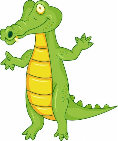 Vector illustration of funny crocodile Stock Photo - Budget Royalty-Free & Subscription, Code: 400-05731552