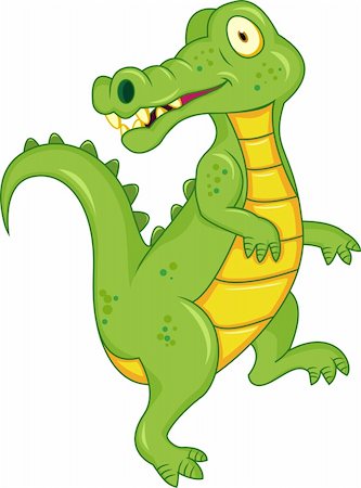 Vector illustration of funny crocodile Stock Photo - Budget Royalty-Free & Subscription, Code: 400-05731826