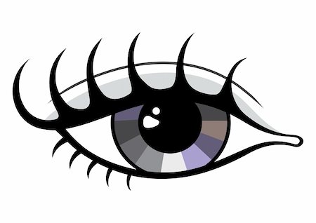 eyeball - Symbol of beautiful eye isolated on white Stock Photo - Budget Royalty-Free & Subscription, Code: 400-05731830