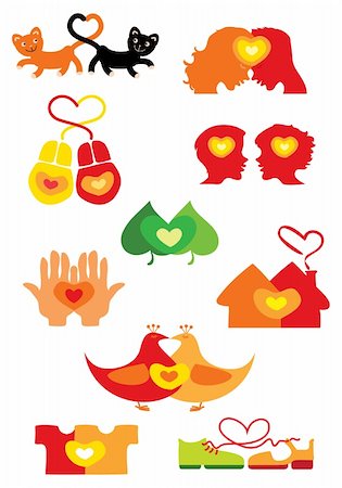 footwear icons - Some ideas with heart shape Stock Photo - Budget Royalty-Free & Subscription, Code: 400-05731843