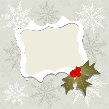 Template christmas greeting card, vector illustration Photographie de stock - Aubaine LD & Abonnement, Code: 400-05731877