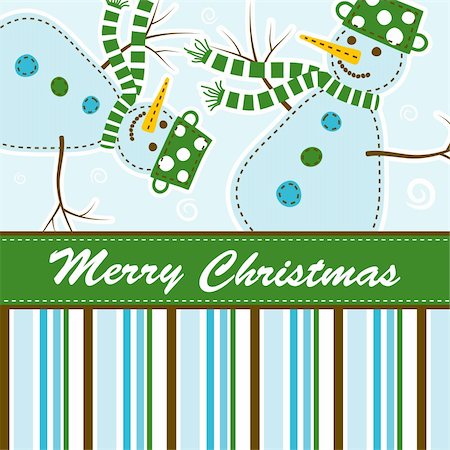 scrapbook cards christmas - Template christmas greeting card, vector illustration Stock Photo - Budget Royalty-Free & Subscription, Code: 400-05731937