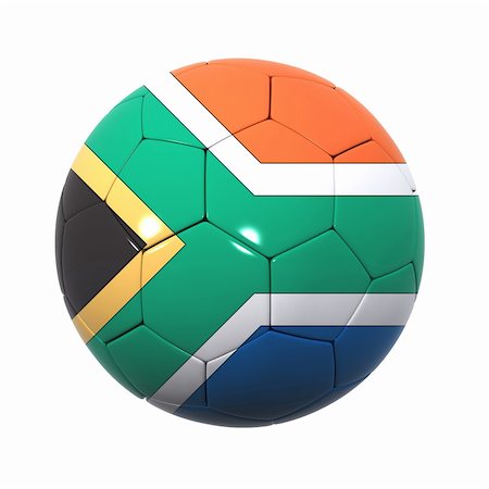 flag of south africa - A Colourful 3d Rendered Football Concept Illustration Stock Photo - Budget Royalty-Free & Subscription, Code: 400-05731986