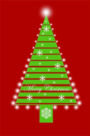 Beautiful decoration of Merry Christmas Tree Stock Photo - Budget Royalty-Free & Subscription, Code: 400-05732071