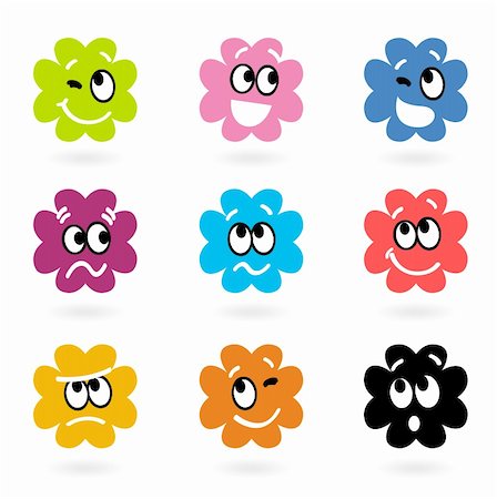 simsearch:400-04154451,k - Vector set of little monsters with facial emotions. Stock Photo - Budget Royalty-Free & Subscription, Code: 400-05732505