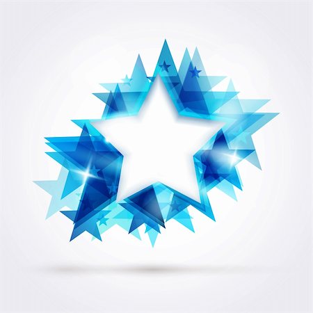 Abstract star background. Overlying star shapes in blue shades with space for your text. EPS10 Stock Photo - Budget Royalty-Free & Subscription, Code: 400-05732558