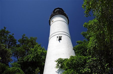 The Historic Key West Lighthouse in the Florida Keys Foto de stock - Super Valor sin royalties y Suscripción, Código: 400-05732609