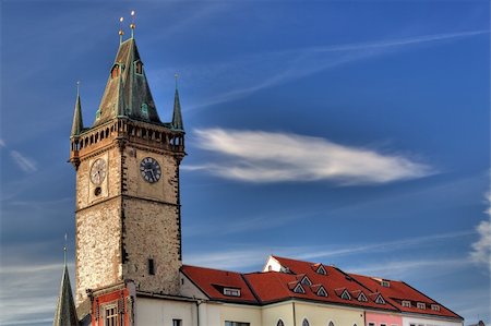 simsearch:400-04300682,k - City hall at the Old Town Square, Prague, Czech Republic Foto de stock - Royalty-Free Super Valor e Assinatura, Número: 400-05732695