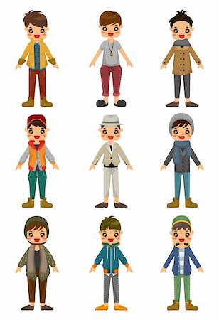 cartoon charming young man icon Stock Photo - Budget Royalty-Free & Subscription, Code: 400-05732828