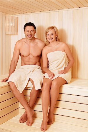 Young attractive couple in sauna Stock Photo - Budget Royalty-Free & Subscription, Code: 400-05732837