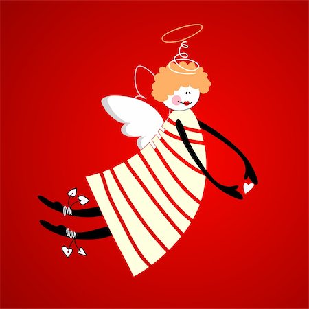 Angel of love, happiness and harmony. Vector. Stock Photo - Budget Royalty-Free & Subscription, Code: 400-05733003