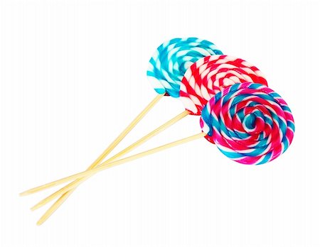 simsearch:400-07449438,k - Colorful spiral lollipop isolated on white background Stock Photo - Budget Royalty-Free & Subscription, Code: 400-05733449